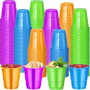 Imagem de cssopenss 120 peças de copos de shot de cores sortidas, copos multicoloridos, copos de dose de 60 ml para beber degustações servidas, lanches, degustações e amostras de gelatina