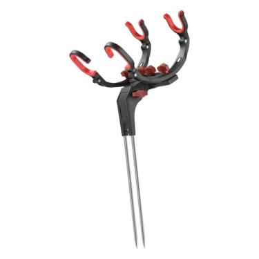 Imagem de kowaku Suporte para vara de pescar, equipamento para pesca em banco, ângulo ajustável, resistente, aço inoxidável, suporte para vara de pescar, Suporte Duplo