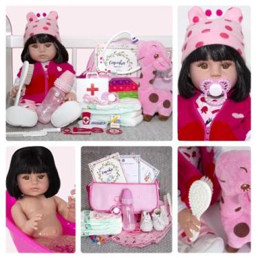 Imagem de Baby Menina Reborn Realista Princesa 100 % Silicone 20 Itens - Cegonha