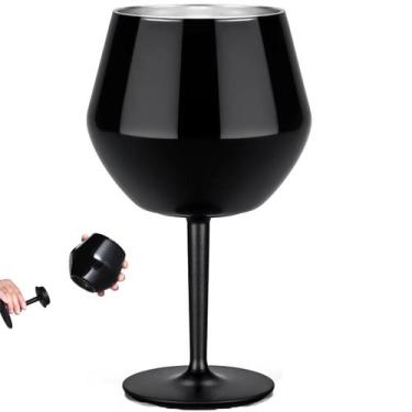 Imagem de Taça Copo Termico 2 em 1 Inox Drink Vinho Cocktail Bebida Gelada Praia