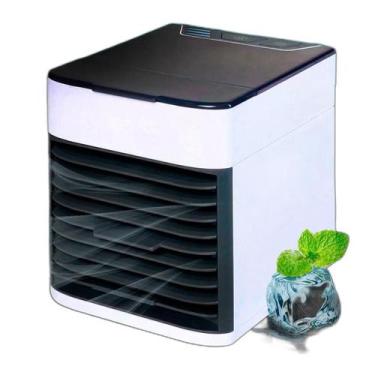 Imagem de Ar Condicionado Pessoal Mini Usb Portátil Ventilador E Luz - Bivolt