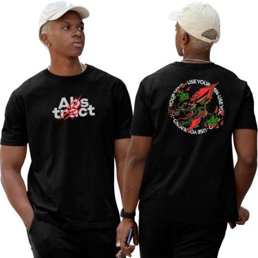 Imagem de Camiseta Basica Algodão‎ Red Dragon Abstract Style Street-Unissex