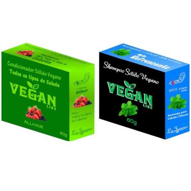 Imagem de Shampoo Sólido hortelã + Condicionador Solido Frutas Vermelhas Vegan Line-Unissex