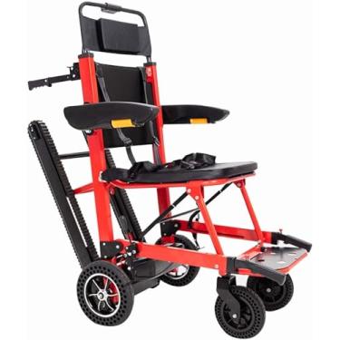 Imagem de Cadeira De Escada Elevatória Motorizada Para Idosos, Cadeira De Escada Dobrável Leve Para Cadeira De Rodas Com Trilho Estendido De 82 Cm