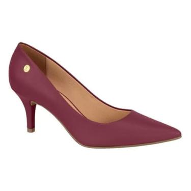 Imagem de Scarpin Feminino Vizzano – Bico Fino, Salto Alto, Cor Vinho, Confortável e Elegante – Número 38