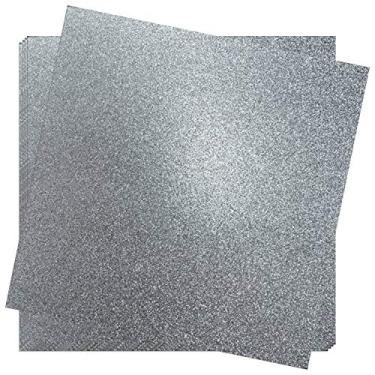 Imagem de Crafasso Cartolina brilhante pesada e premium, 300 g, 300 g, 15 folhas, prata
