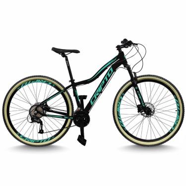 Imagem de Bicicleta Aro 29 Cripto 24 Marchas Freio Disco C/suspensão Pneu Bege - Preto/verde - 17" Preto/verde