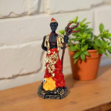 Imagem de imagem Exu tranca ruas umbanda candomblé resina 15 cm
