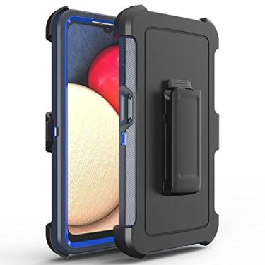 Imagem de Bisbkrar Capa para Samsung Galaxy A15 5G (NÃO para A15 4G), capa de telefone [grau militar] 3 em 1 à prova de choque resistente, capa de proteção resistente (com clipe de cinto) (azul)