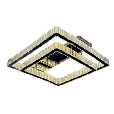 Imagem de Plafon Led Leser 220W 19800Lm Dourado Com Cristal Transparente Eletror