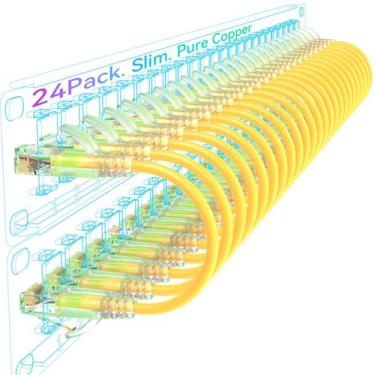 Imagem de Cabos de conexão Ethernet Sokqovt Cat6a 6 pés 10G 550 MHz (pacote com 