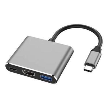 Imagem de Adaptador 3 In 1 Type-C Para Hdmi 4K, Usb 3.0 - Au-596