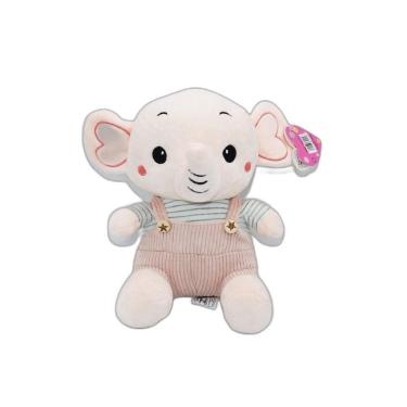 Imagem de Bichinho Elefante De Pelúcia Com Roupa Rosa Sunn Toys