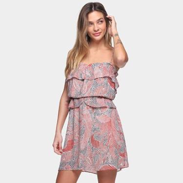 Imagem de Vestido Curto Morena Rosa Evasê Babado-Feminino