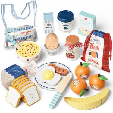Imagem de Play Food Set Lehoo Castle, brinquedos de madeira para cozinha infanti