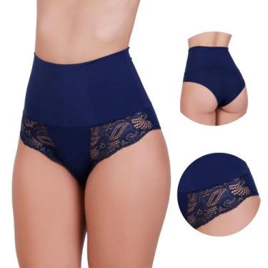 Imagem de Kit 5 Calcinha Cinta Cós Alto Modeladora Compressão Fernanda - NAKA MO
