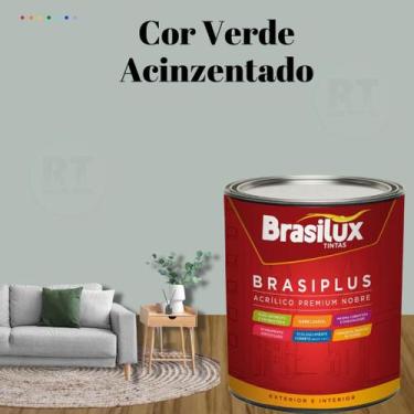 Imagem de Tinta Semi Brilho Verdes Parede 800ml Brasiplus Acrílica Lavável. - BR