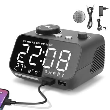 Imagem de Rádios Despertador Digital Atualizados, Rádio Despertador Duplo FM com Visor LED, Despertador Digital Comcontroles de Estilo, Relógio Despertador Digital de Mesa Smart Números Grandes E Som Alto
