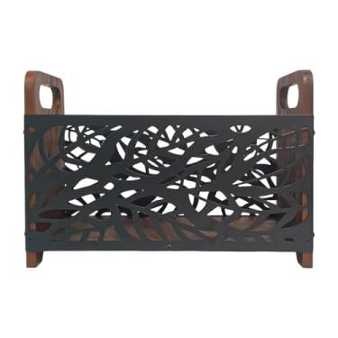 Imagem de YWJLQH Porta-revistas, cesto organizador de arquivos, versátil para mesa, porta-revistas decorativo, pasta organizadora para envelopes e correspondências, Folha