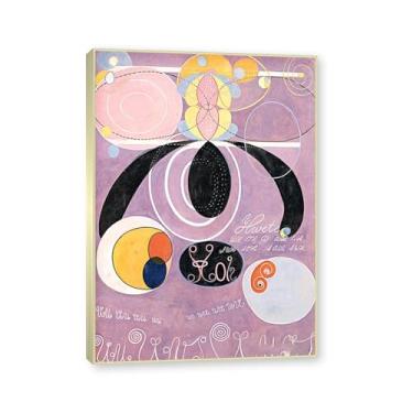 Imagem de Moldura de champanhe. Pôster Hilma Af Klint, (Os dez maiores, nº 06), reproduções de pinturas famosas, imagem de arte abstrata para sala de estar quarto decoração de casa. 50 x 70 cm - 19,6 x 27,5 pol