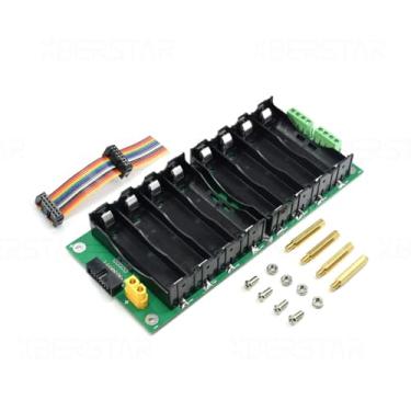 Imagem de DIY 12v sem soldagem 4 cordas 18650 sistema de gerenciamento de bateria de lítio BMS caixa de bateria (4s2p longo)