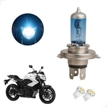 Imagem de Lâmpada Halógena Super Branca H4 para Moto YAMAHA XJ6 N 2010 2011 2012