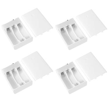Imagem de Cjgyz (4 peças) Pacote de bateria USB portátil para luzes LED de 5 V – Conversor de fonte de alimentação operado por bateria para sinais de néon LED/LEDs de 5 V plugin, ideal para uso interno e