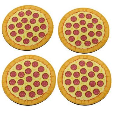 Imagem de Jogo De Porta Copos Pizza Peperoni - 4 Peças - YAAY