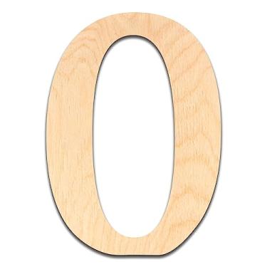 Imagem de Letras de madeira inacabadas com espessura de 0,6 cm. Cortado de madeira compensada de bétula, pronto para pintura ou coloração. Excelente para decoração de casa, placas de escritório e decorações de festa., 0, 4", 1