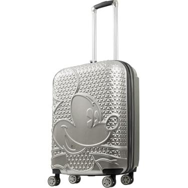 Imagem de FUL Disney Mickey Mouse Bagagem com rodinhas de 66 cm, mala rígida com rodas giratórias, prata