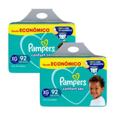 Imagem de Kit 2 Fralda Pampers Confort Sec XG 92 Unidades