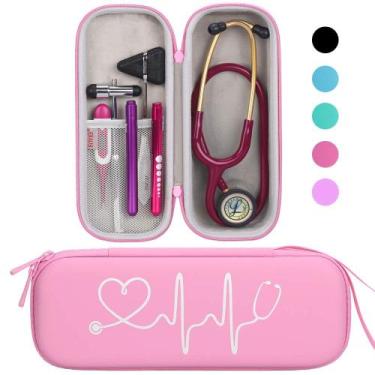 Imagem de Bolsa de transporte BOVKE para estetoscópio 3M Littmann rosa pérola