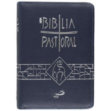 Imagem de Bíblia Sagrada Católica Bolso - Zíper: Azul - Edição Pastoral - PAULUS