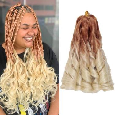 Imagem de French Curl Braiding Hair TUVOJALE 30 cm, 8 pacotes sintéticos