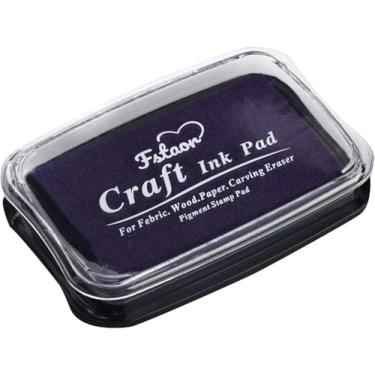 Imagem de Almofadas de tinta de dedo grandes para crianças, almofadas de carimbo de tinta de artesanato laváveis, faça você mesmo para carimbos de borracha, papel, scrapbooking, tecido de madeira, melhor