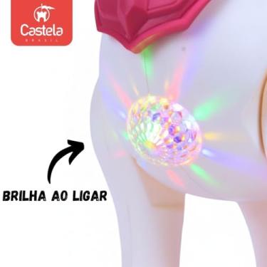 Imagem de Brinquedo Unicórnio Musical com Asas Articuladas Luz e Som - Castela