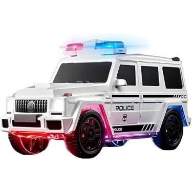 Imagem de Carro de Polícia de Brinquedo com Luzes LED, 27 x 11 cm, Branco, para Crianças +3 Anos