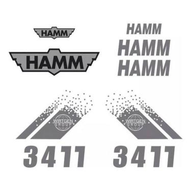 Imagem de Kit Adesivos Hamm 3411 Para Rolo Compactador