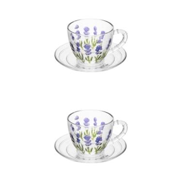 Imagem de Conjunto 2 Xícaras de Chá 220ml Lavanda – Vidro Elegante e Sofisticado para Mesa Posta