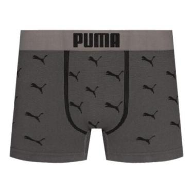 Imagem de Cueca Puma Boxer Microfibra Sem Costura Adulto Cós 40MM, Chumbo, M