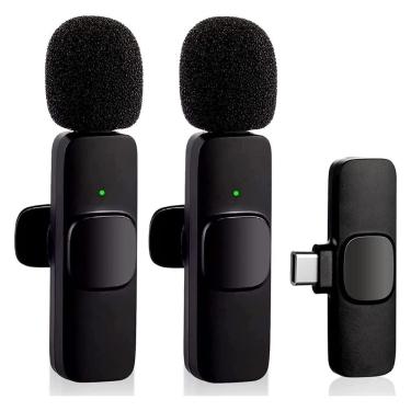 Imagem de Microfone Lapela Sem Fio Compatível Android Usb C Type C