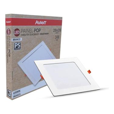 Imagem de Painel Led Pop Quadrado Embutir 24W 6500K 28X28 Br Avant Est