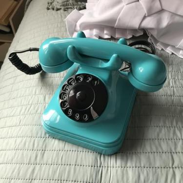 Imagem de Telefone De Mesa Antigo Retro Disco (decorativo) (Turquesa)