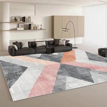 Imagem de Tapetes decorativos geométricos luxuosos para sala de estar, estilo carpete, para sala de estar, lateral de sofá, tapetes macios para quarto (180 x 230 cm (70 x 89 pol.) / hxx-250730000556)