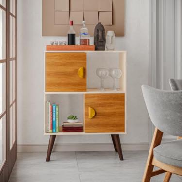 Imagem de Aparador Sala de Estar Hall de Entrada Buffet em MDP Balcão Luxo - JM3 Móveis (Off White)