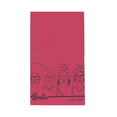 Imagem de Toalha Felpuda de Banho Estampada Barbie 70 cm x 1,35 m Com 