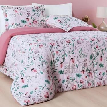 Imagem de Cobredrom Grosso King Size 200 Fios Nyla Dupla Face Estampado Super Fo