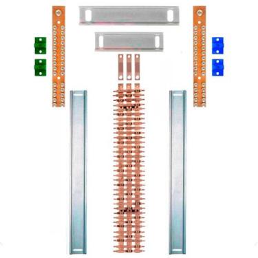 Imagem de Kit Barramento Trifásico 150A para 70 Circuitos - Zathura