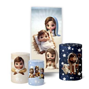 Imagem de Trio Capas Cilindro Painel Lateral Romano Natal - Fadrix, K5NAT0070