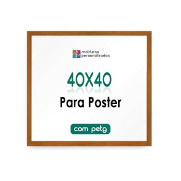 Imagem de Moldura 40x40 para Quebra Cabeça Puzzle Imagem Arte Foto com Proteção Petg (Caramelo)